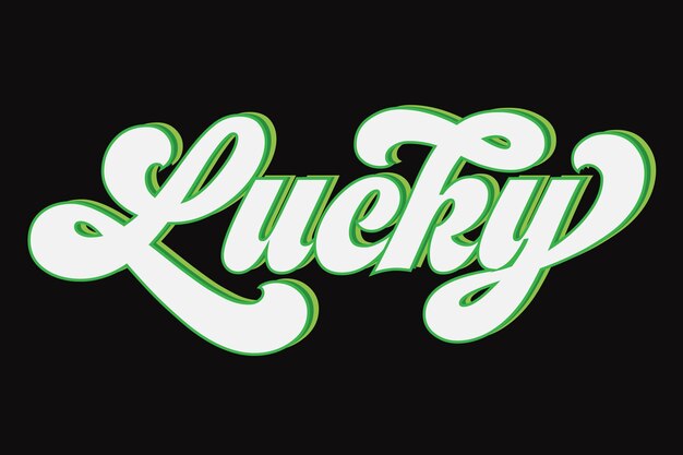 Vector lucky st patrick's day tshirt design