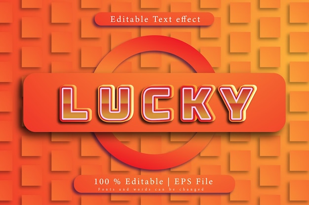 Lucky style editable text effect