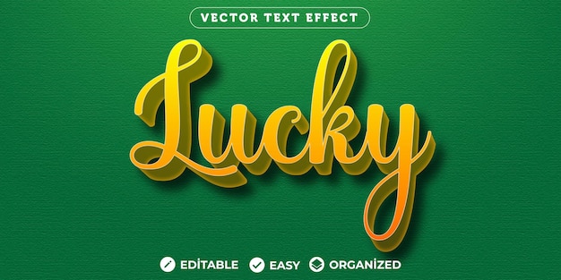 Lucky Text EffectПолностью редактируемый текстовый эффект шрифта