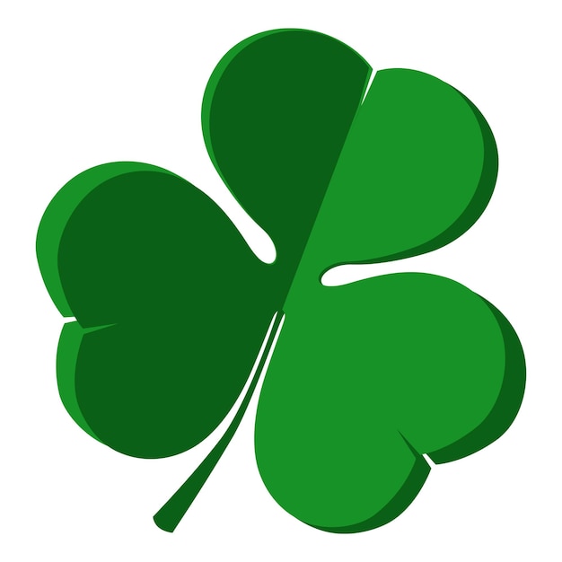 Vector lucky three leaf clover icon