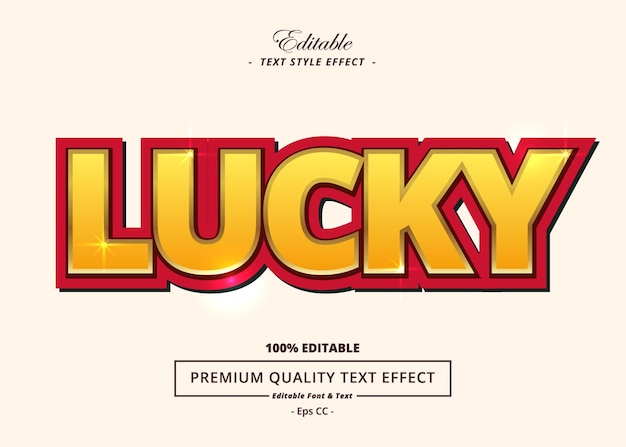 Lucky vector text style effect