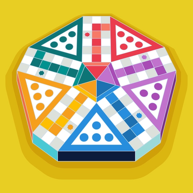 Gioco da tavolo ludo in diverse prospettive