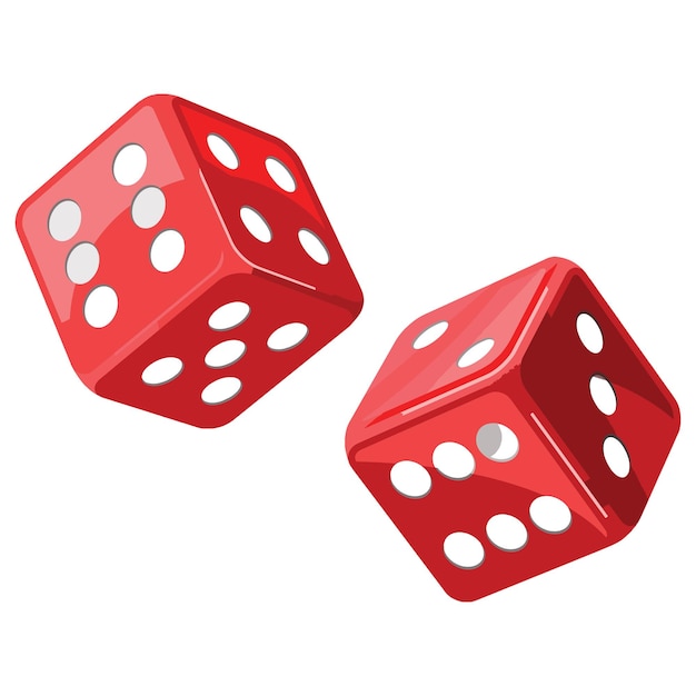 a ludo dice isolated on white background