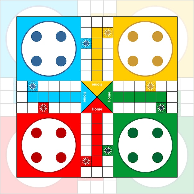 Vettore tavola da gioco di ludo