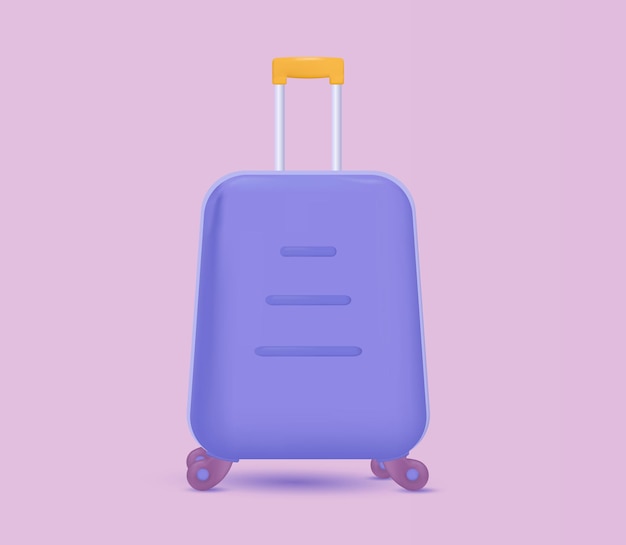 Luggage in 3d style travel luggage