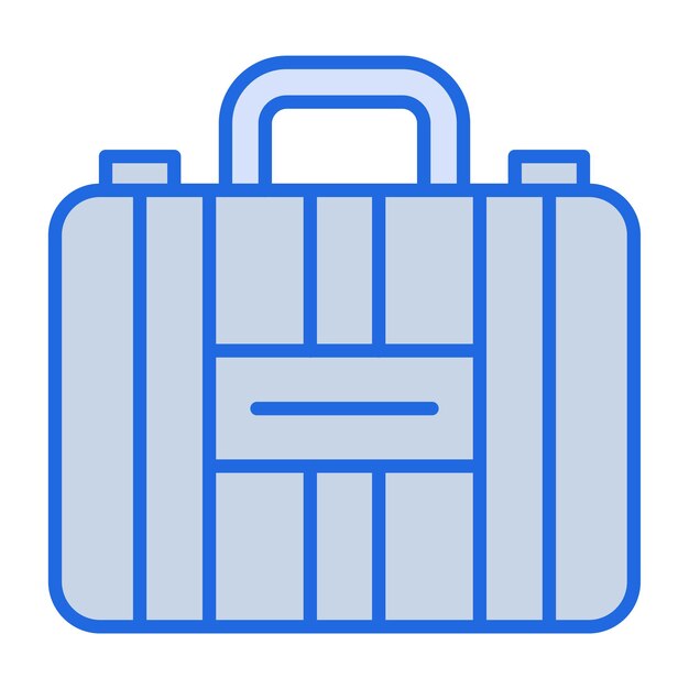 Luggage Blue Tone Illustration