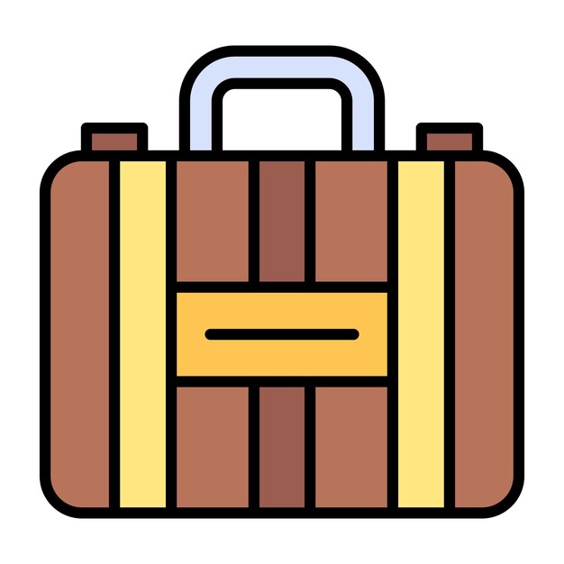 Vector luggage flat illustration