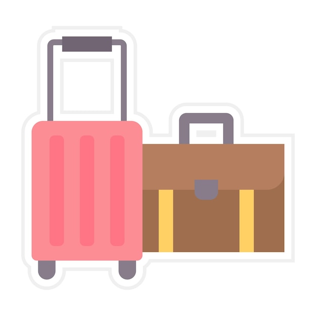 Luggage flat illustration