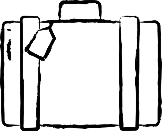 Vector luggage hand drawn vector illustration