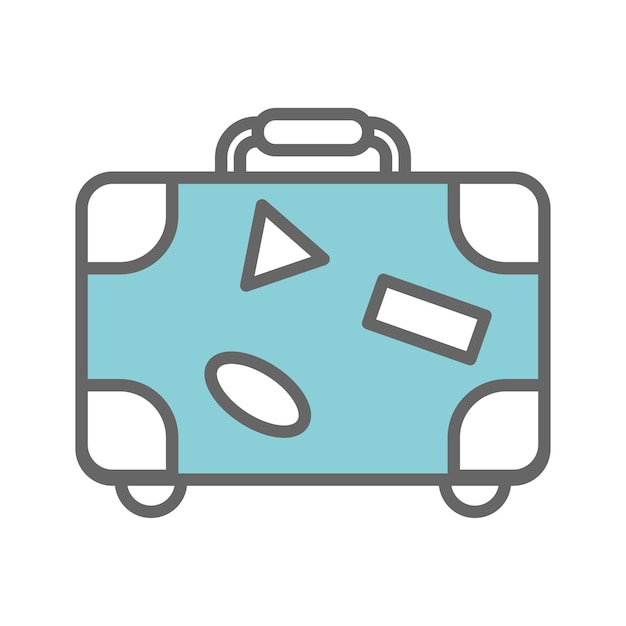 Luggage icon vector on trendy design