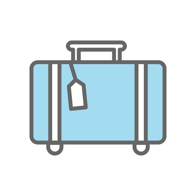 Luggage icon vector on trendy design