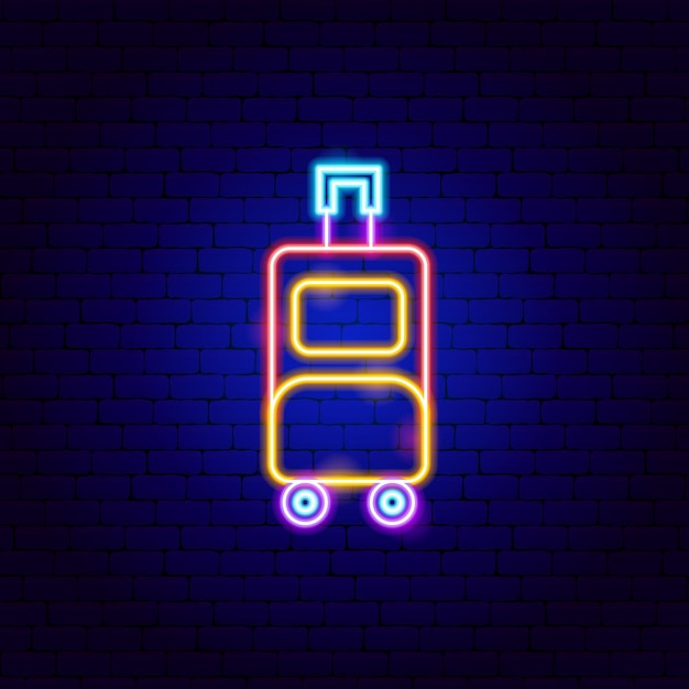 Luggage neon sign