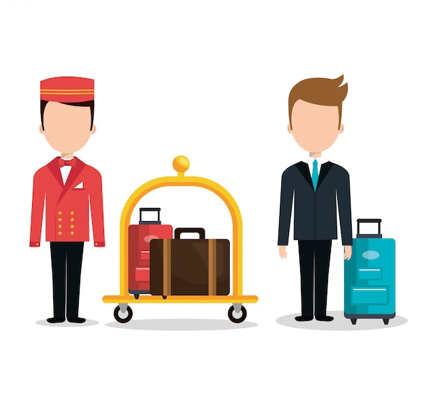 Luggage transport service isolated icon