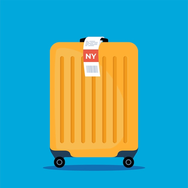 ベクトル 空港のステッカーラベル付きの荷物 タグ付きのスーツケース ベクトルイラスト