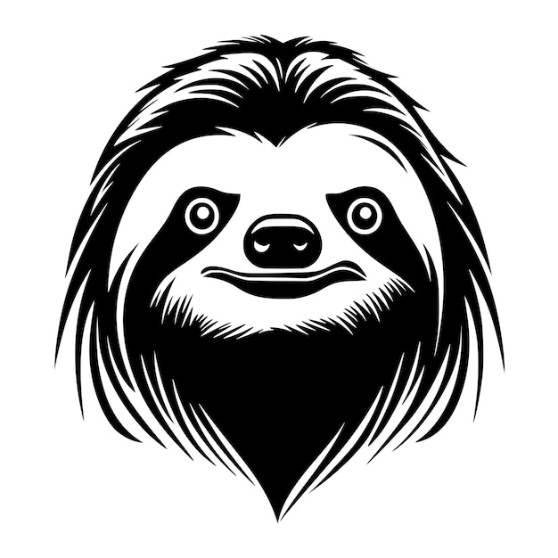 luiaard wild dier logo illustratie