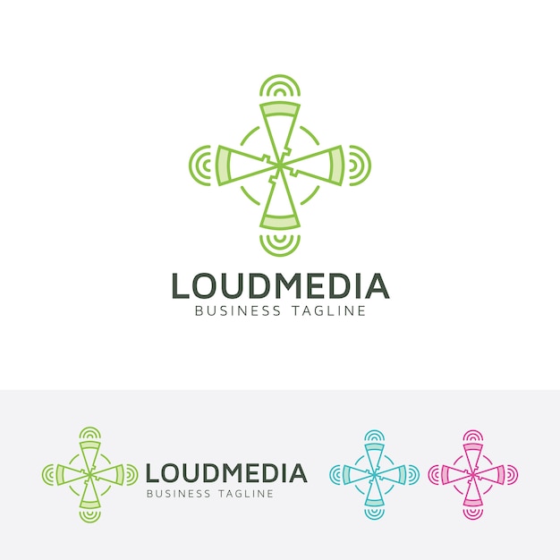 Luid media logo sjabloon