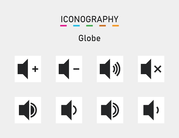 luidspreker pictogrammen ingesteld