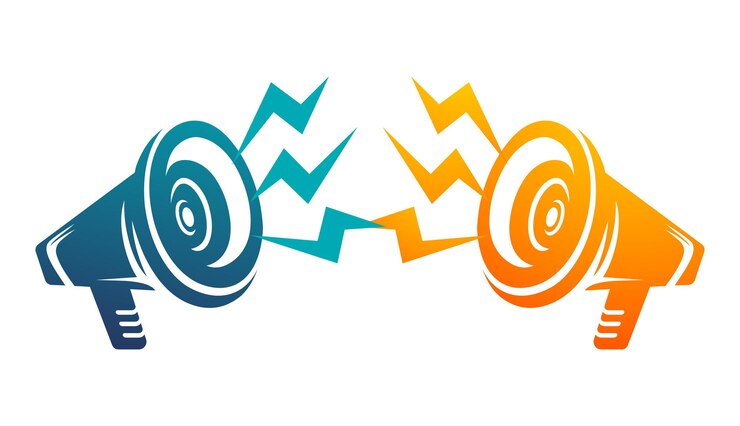 Vector luidspreker sjabloonontwerp op witte achtergrond