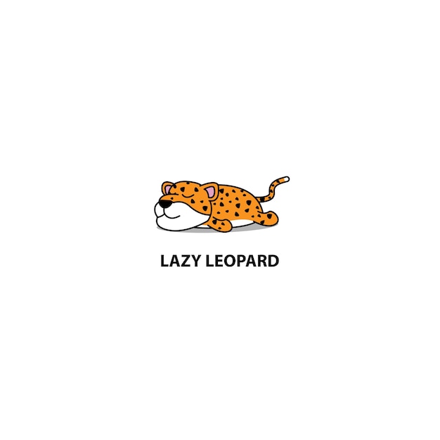 Luie luipaard slaap pictogram