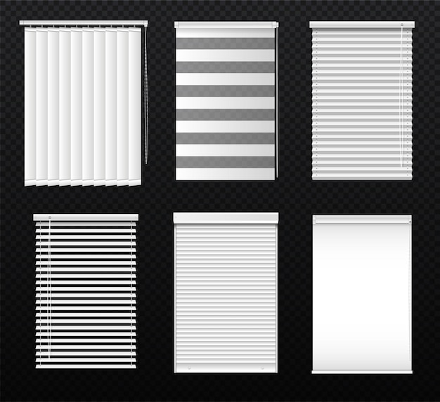 Vector luiken voor vensters set collectie rolluiken voor zonnebescherming stijlvolle moderne elementen voor vensters