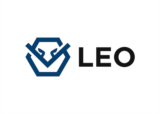 luipaard leeuw dier wild sterk mascotte symbool geometrisch eenvoudig logo ontwerp pictogrammalplaatje