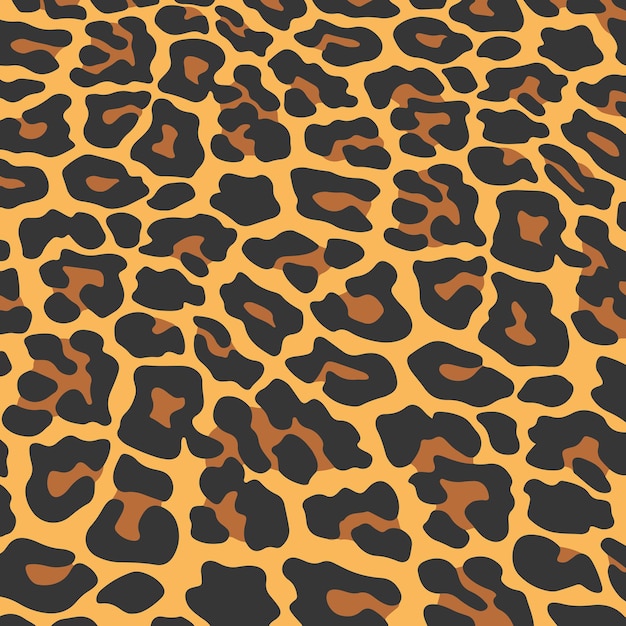 Luipaard patroon achtergrond abstracte wilde dierenhuid afdrukontwerp platte vectorillustratie