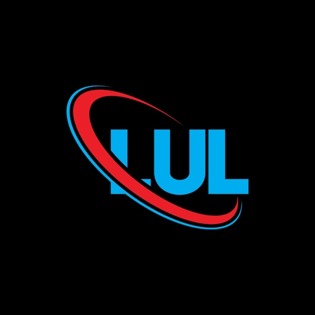 LUL logo LUL letter LUL letter logo ontwerp Initialen LUL logo gekoppeld aan cirkel en hoofdletters monogram logo LUL typografie voor technologiebedrijf en vastgoedmerk