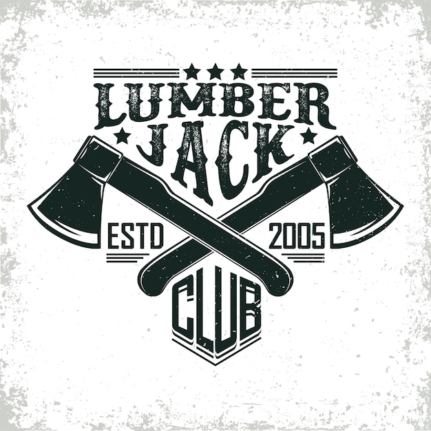 Vettore logo di lumber jack