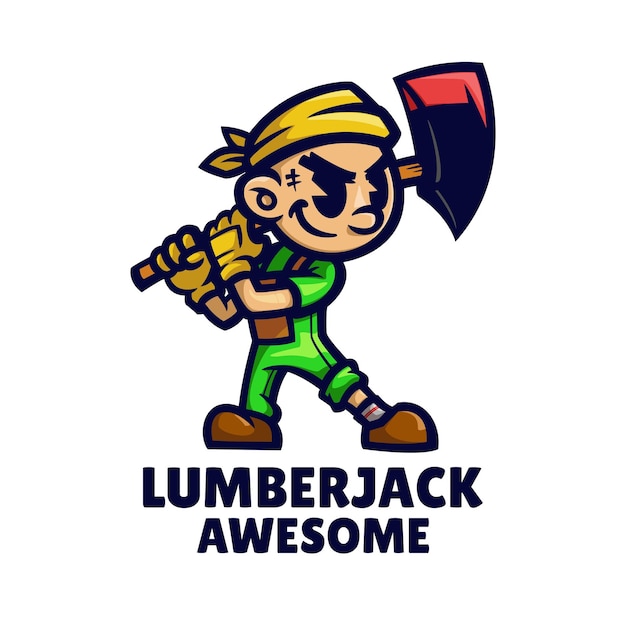 Vector lumberjack logo