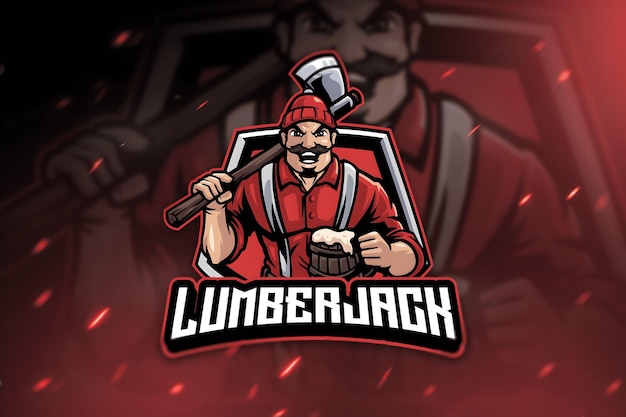Vector lumberjack mascot
