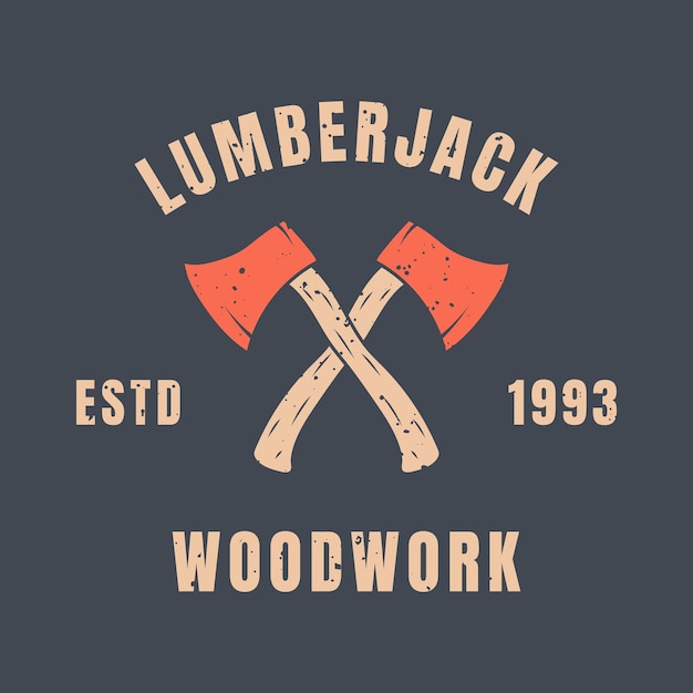 Vector lumberjack vintage logo