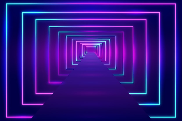 Vector luminescent neon lights background