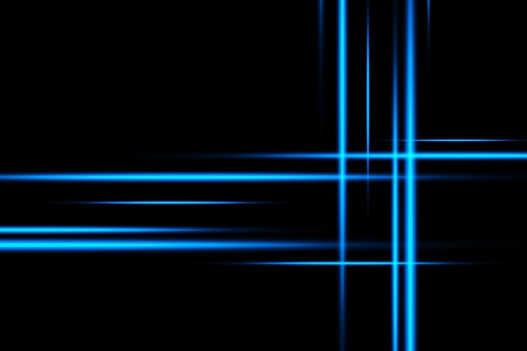 Vector luminous blue abstract sparkling lined background. premium.
