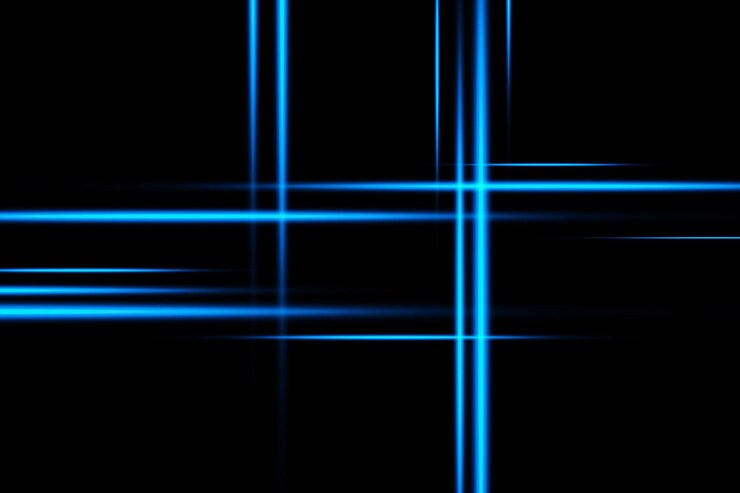 Vector luminous blue abstract sparkling lined background premium