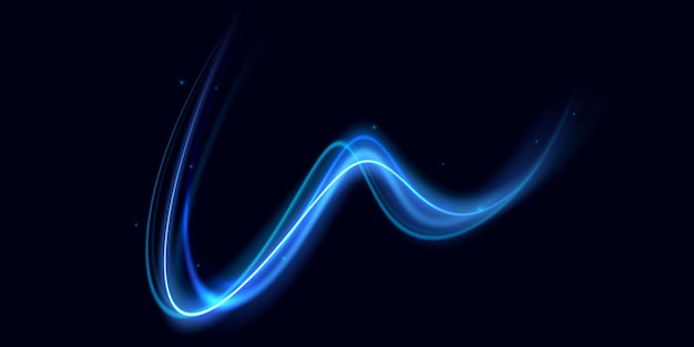 Vector luminous blue lines png of speed light glowing effect png abstract motion lines