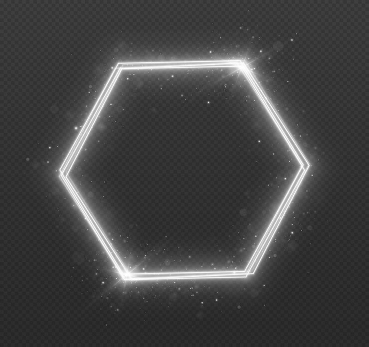 Vector 조명 효과가 있는 빛나는 프레임 빛나는 실버 프레임