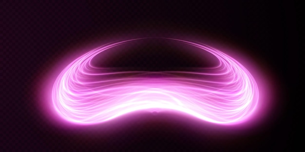 Luminous pink lines of speed Light glowing effect Abstract motion lines Png vector