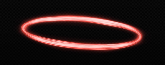 Luminous round lines with lights effects