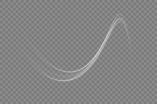 Luminous white lines png of speed light glowing effect abstract motion lines