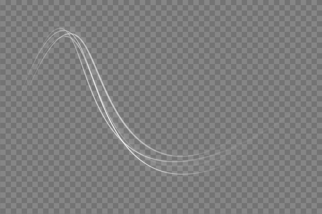 光る白い線のスピードのpng光る効果抽象的な動線