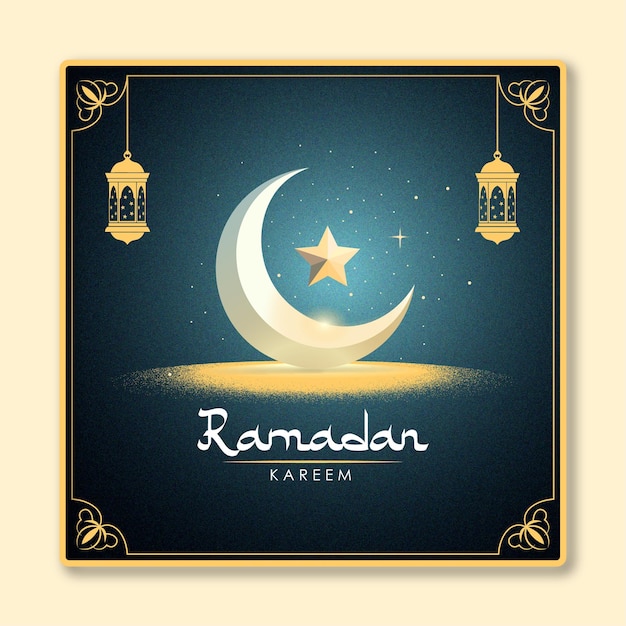 Vector luna ramadan