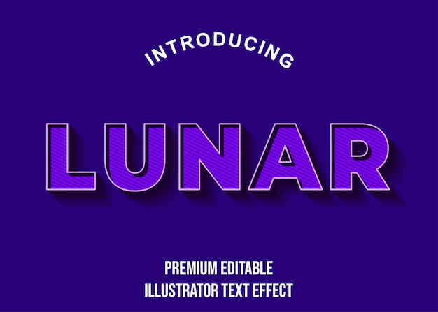 Lunar - 3d Purple Text Effect font Style