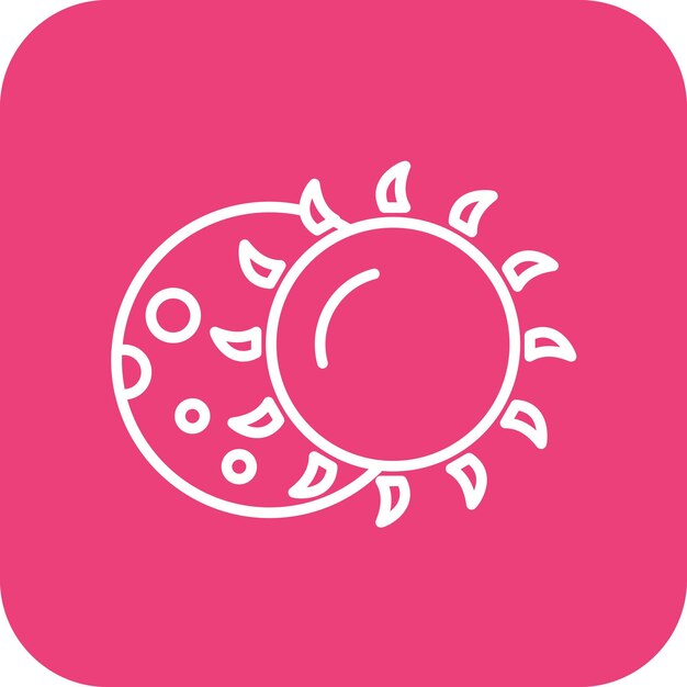 Lunar Eclipse vector icoon Kan worden gebruikt voor Space Technology iconset