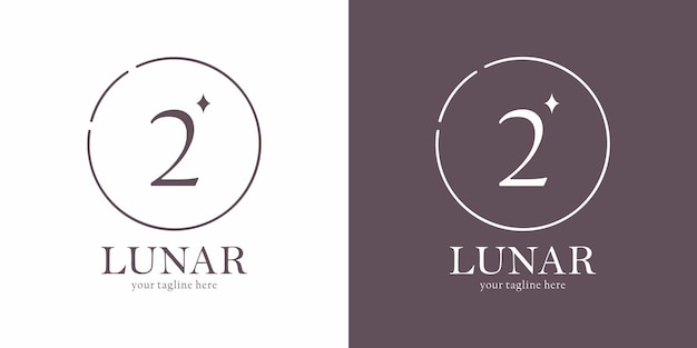 Lunar Logo Design with Letter 2