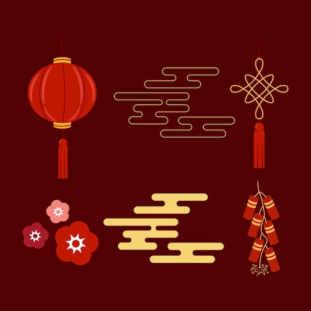 Lunar new year vector illustration