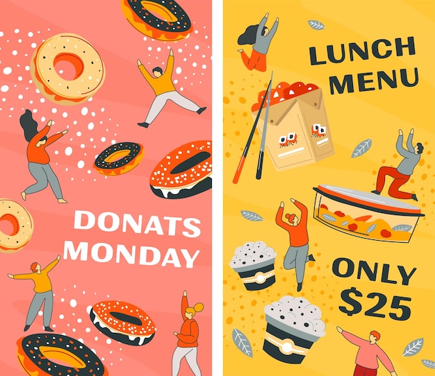 Lunch menu doughnut monday save money with sale