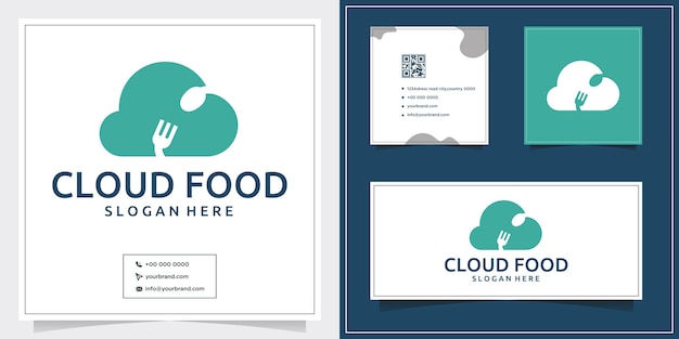 Lunch time logo design inspiration and business card