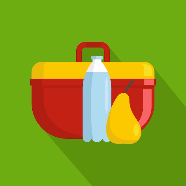 Lunchbox icon Flat illustration of lunchbox vector icon for web