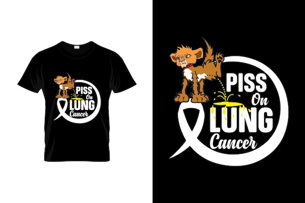 벡터 폐암 tshirt 디자인 또는 폐암 포스터 디자인 폐암 인용 폐암 typogr