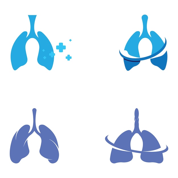 Lung health logo and symbol vector